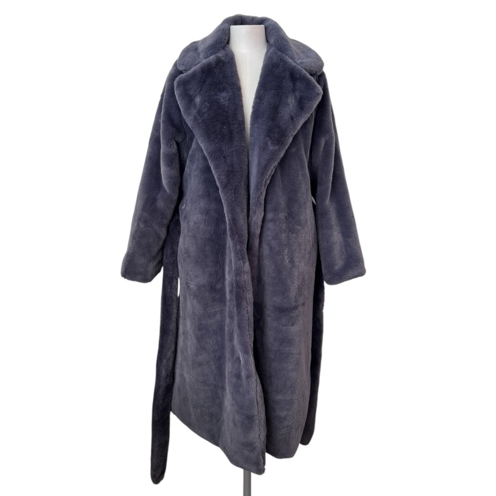 Apparis Faux Fur Grey Mona Coat size Small - Picture 5 of 16